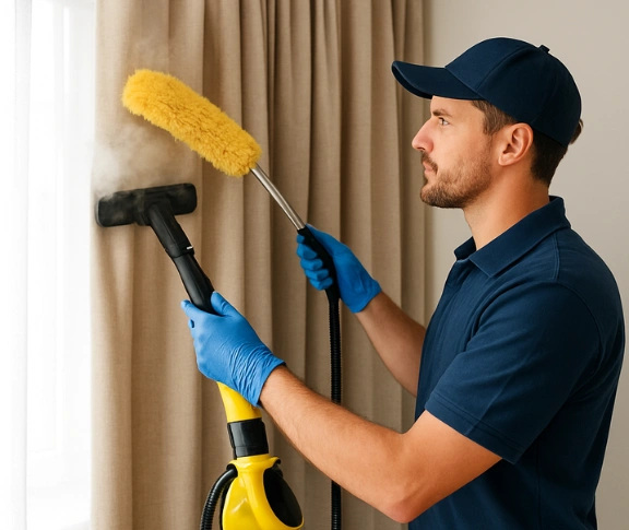 Trusted curtain steam cleaning technician Matty Curtain Cleaning green-valley-nsw QLD