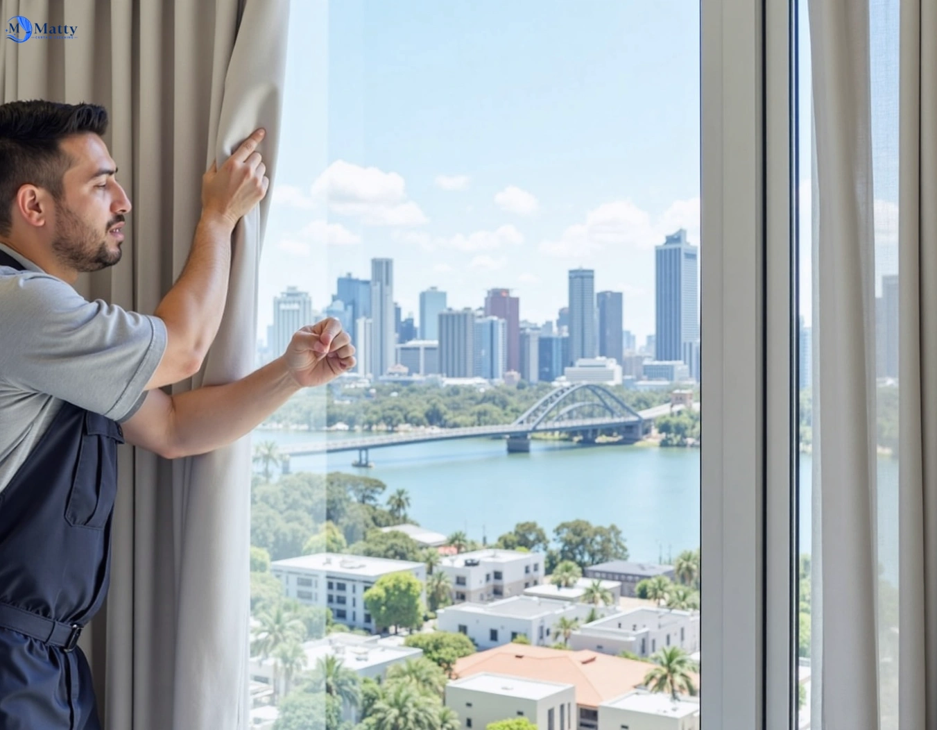 Professional curtain steam cleaning service green-valley-nsw QLD by Matty Curtain Cleaning